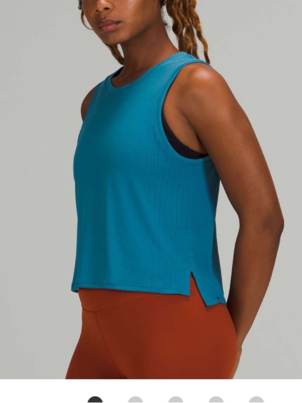 Lululemon Train to Be Tank Top Capture Blue Size 8 Seamless Workout Top